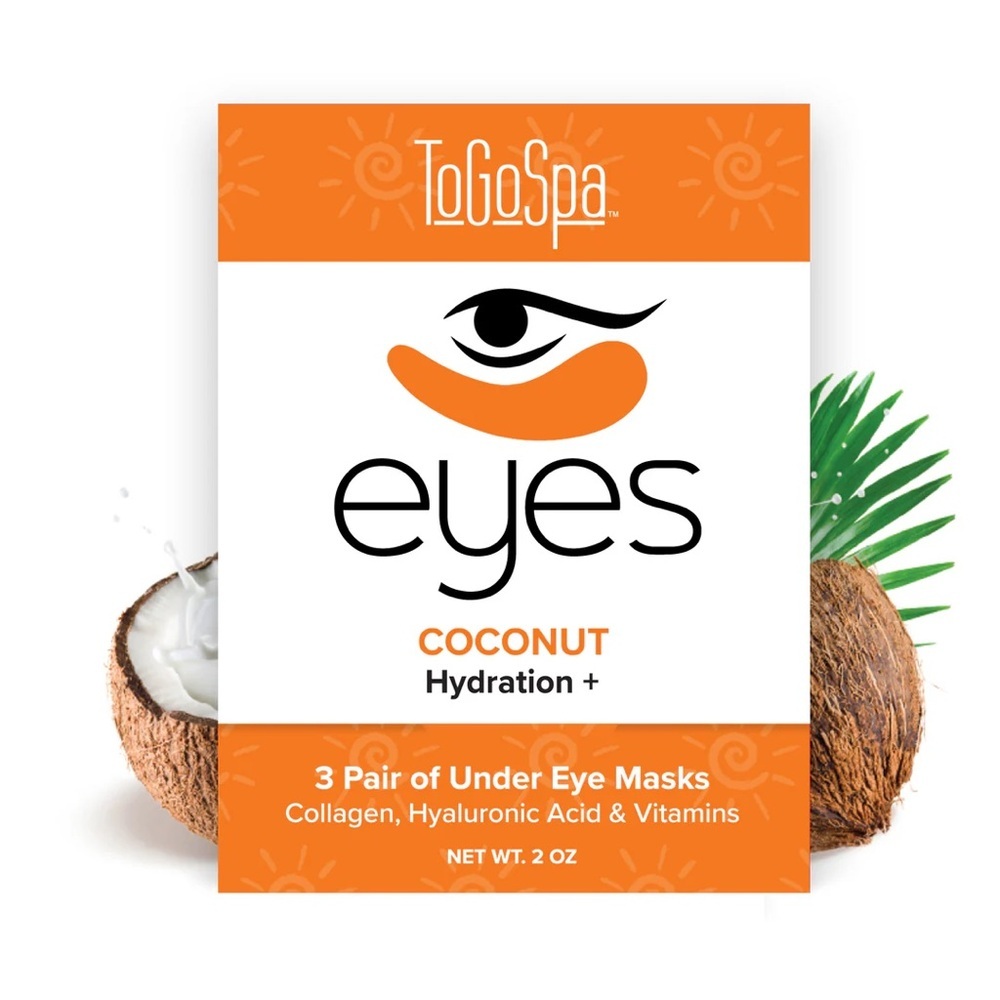 * ToGoSpa COCONUT & VITAMIN D EYES Hydration + Under Eye Treatment Sunshine Mask